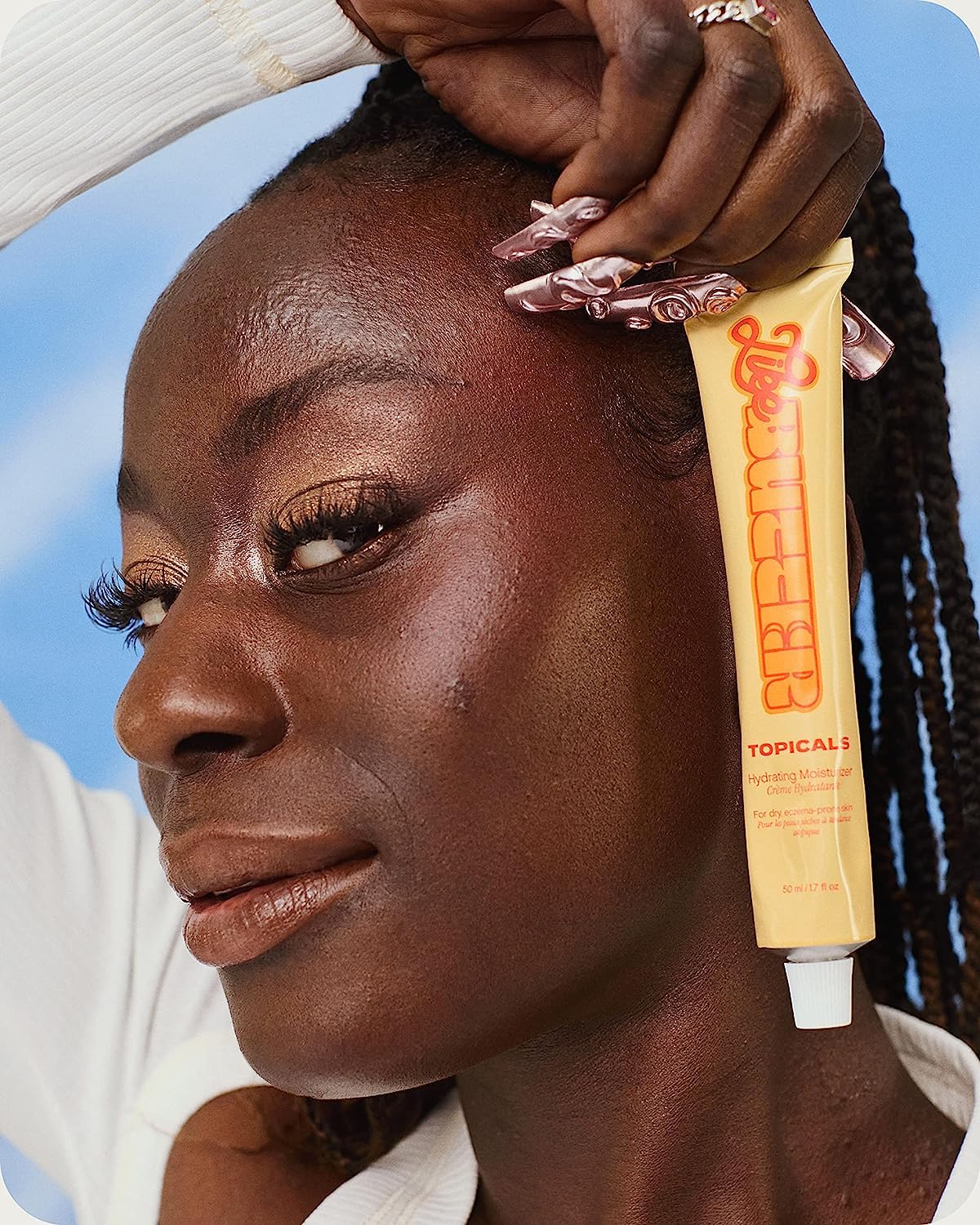 Topicals Like Butter on body delivering lasting moisture.