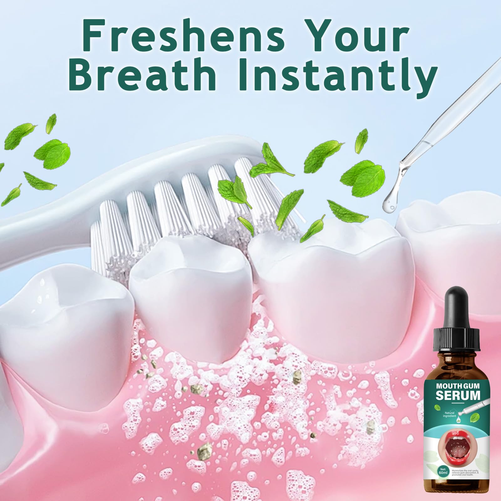 Easy usage: add to toothpaste or water