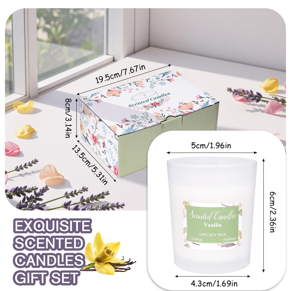 Toptime Candles frosted glass cups feature minimalist design and easy fragrance IDs.