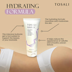 Tosali Buttocks Firming Gel in hand ready for massage