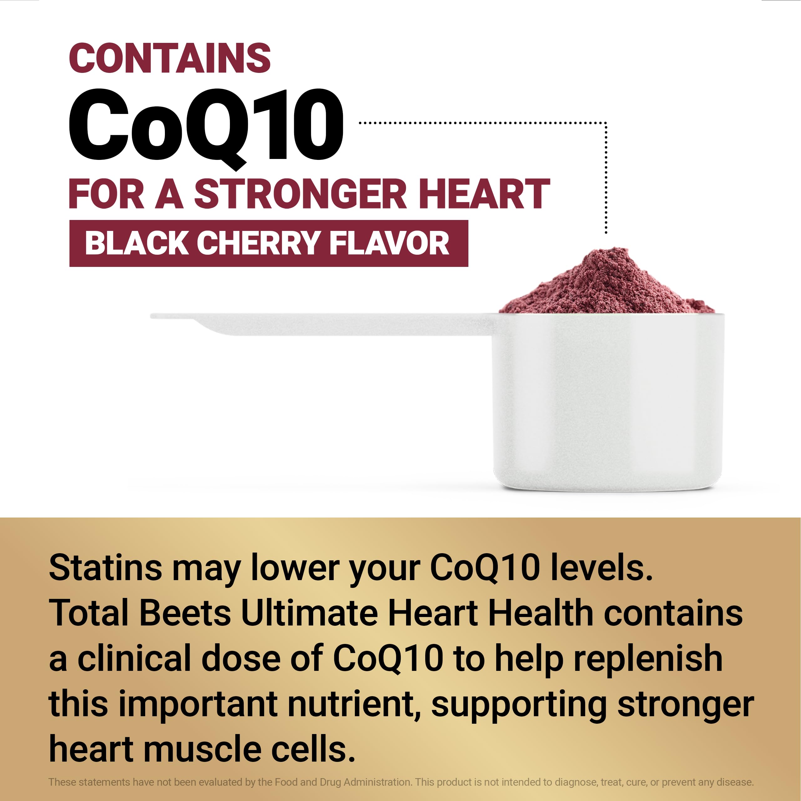 Serving scoop of Total Beets powder being poured
