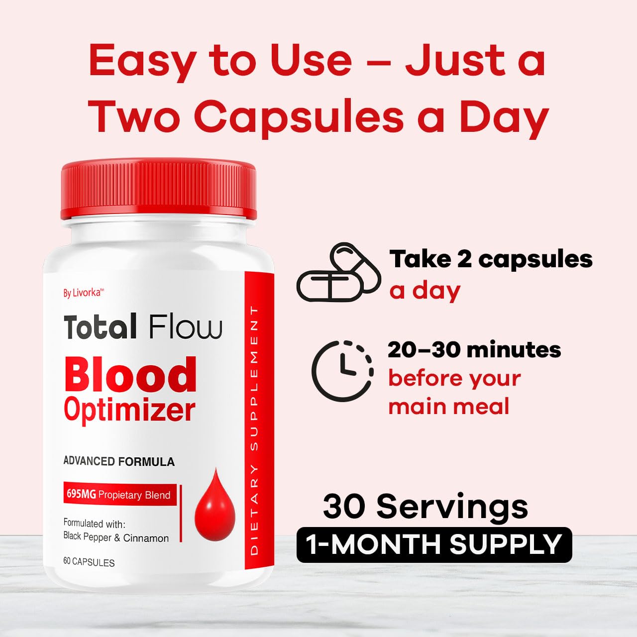 Total Flow Capsules bottle side view