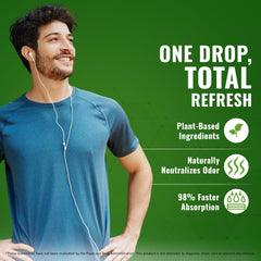 Icons indicating vegan, non-GMO, gluten-free benefits