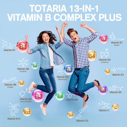 Totaria 13-in-1 Vitamin B Complex bottle side view