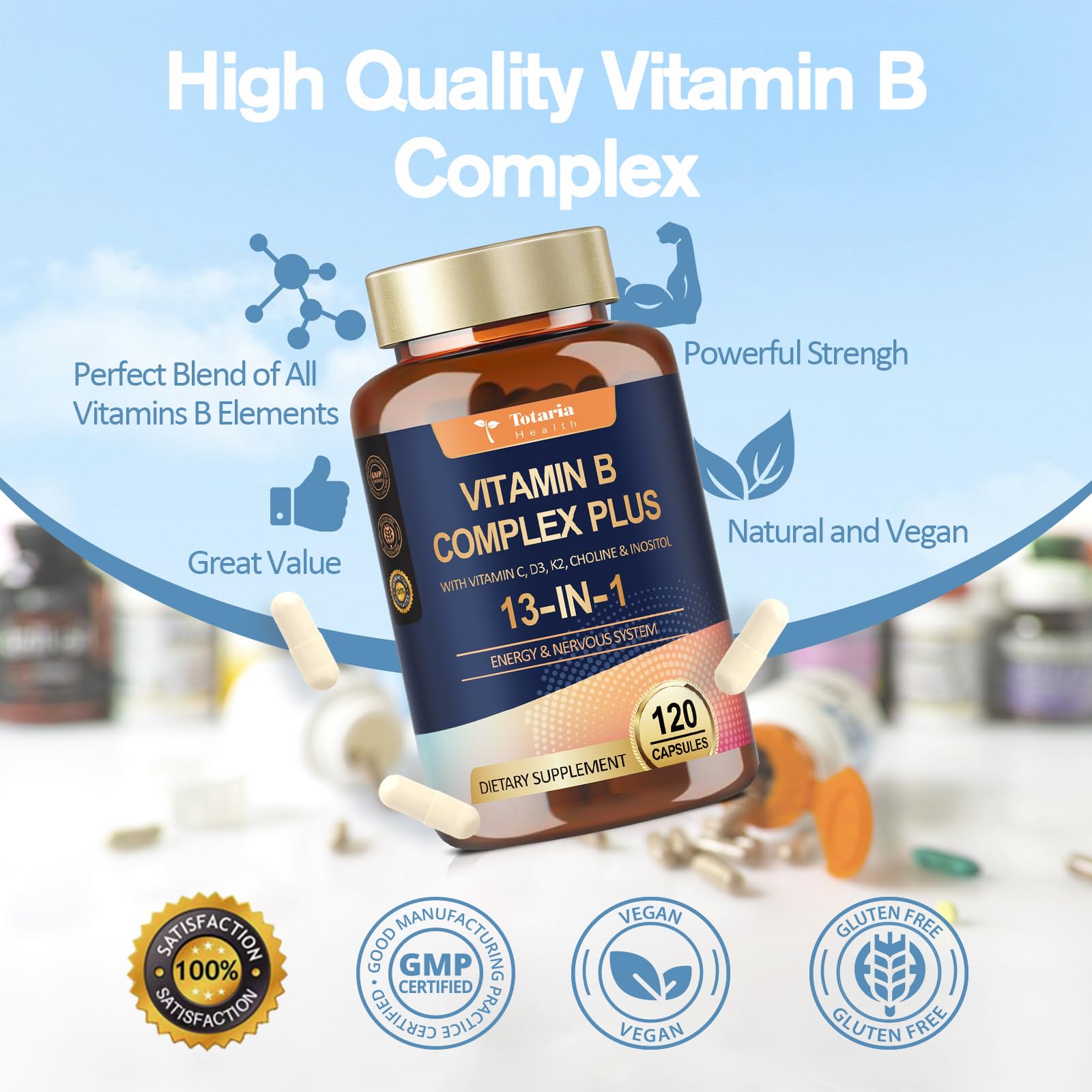 Totaria 13-in-1 Vitamin B Complex ingredients