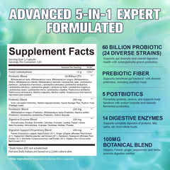 Label showing 60 Billion CFU across 24 strains