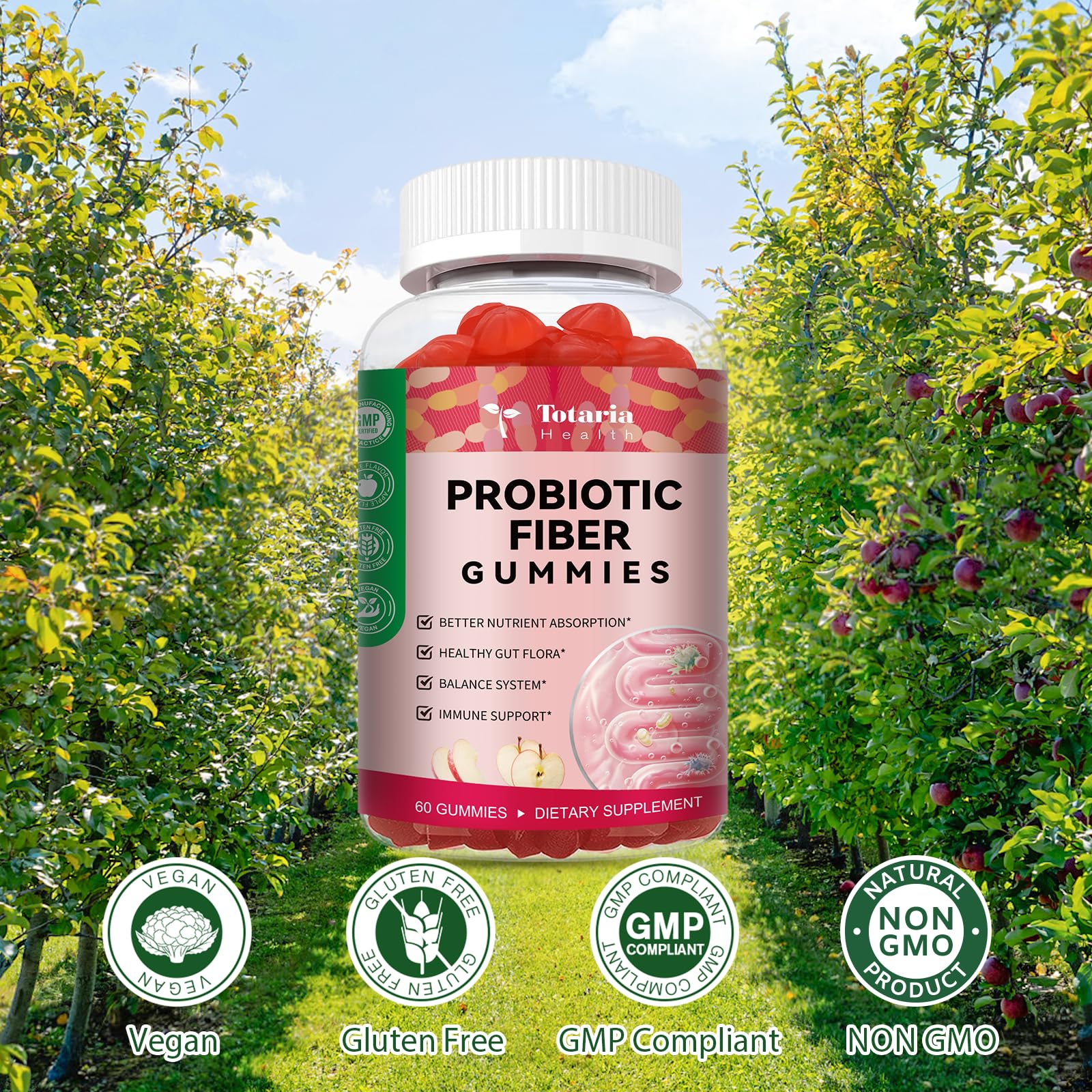 Nutrition facts label on Totaria bottle