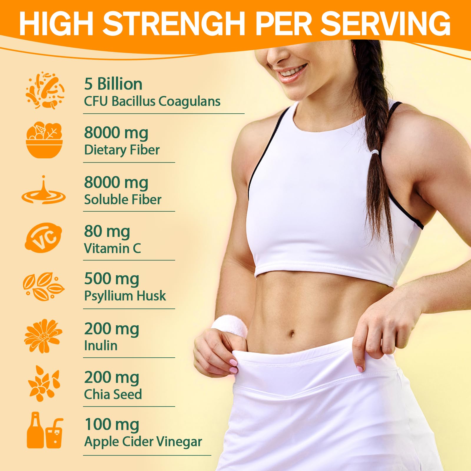 Ingredients list for Totaria 9-in-1 Probiotic Fiber Gummies