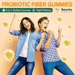 Label of Totaria 9-in-1 Probiotic Fiber Gummies