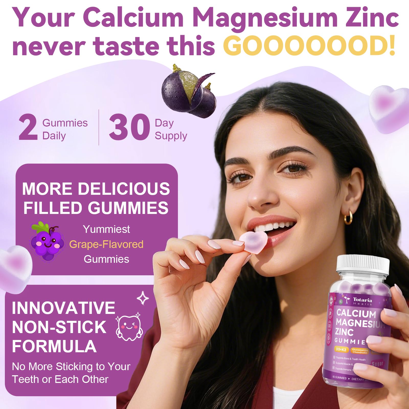 Quality certifications and badges for Totaria gummies