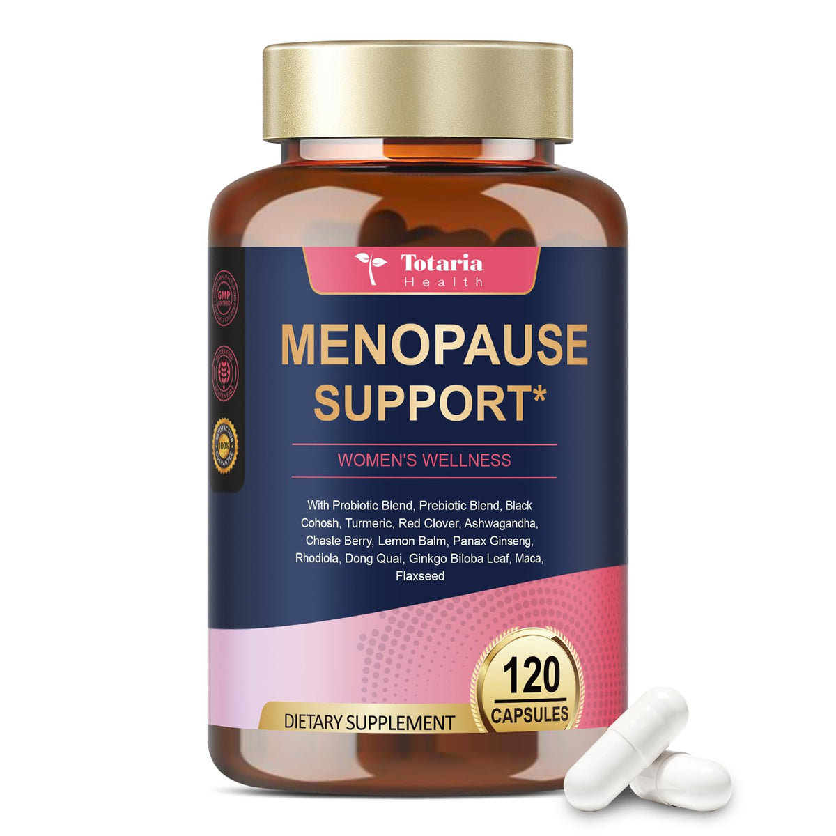 Totaria menopause supplement bottle front view