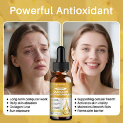 Dropper dispensing quercetin bromelain liquid drops