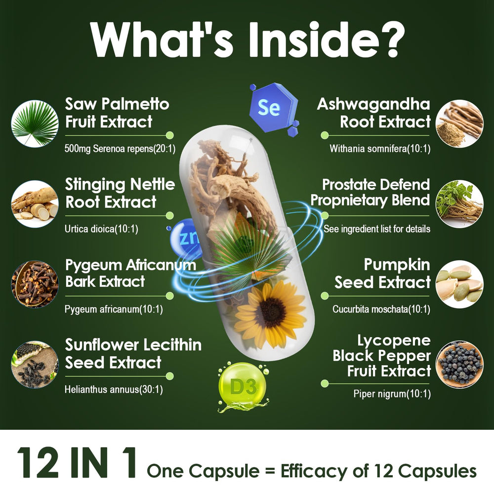 Stinging nettle and pumpkin seed ingredients