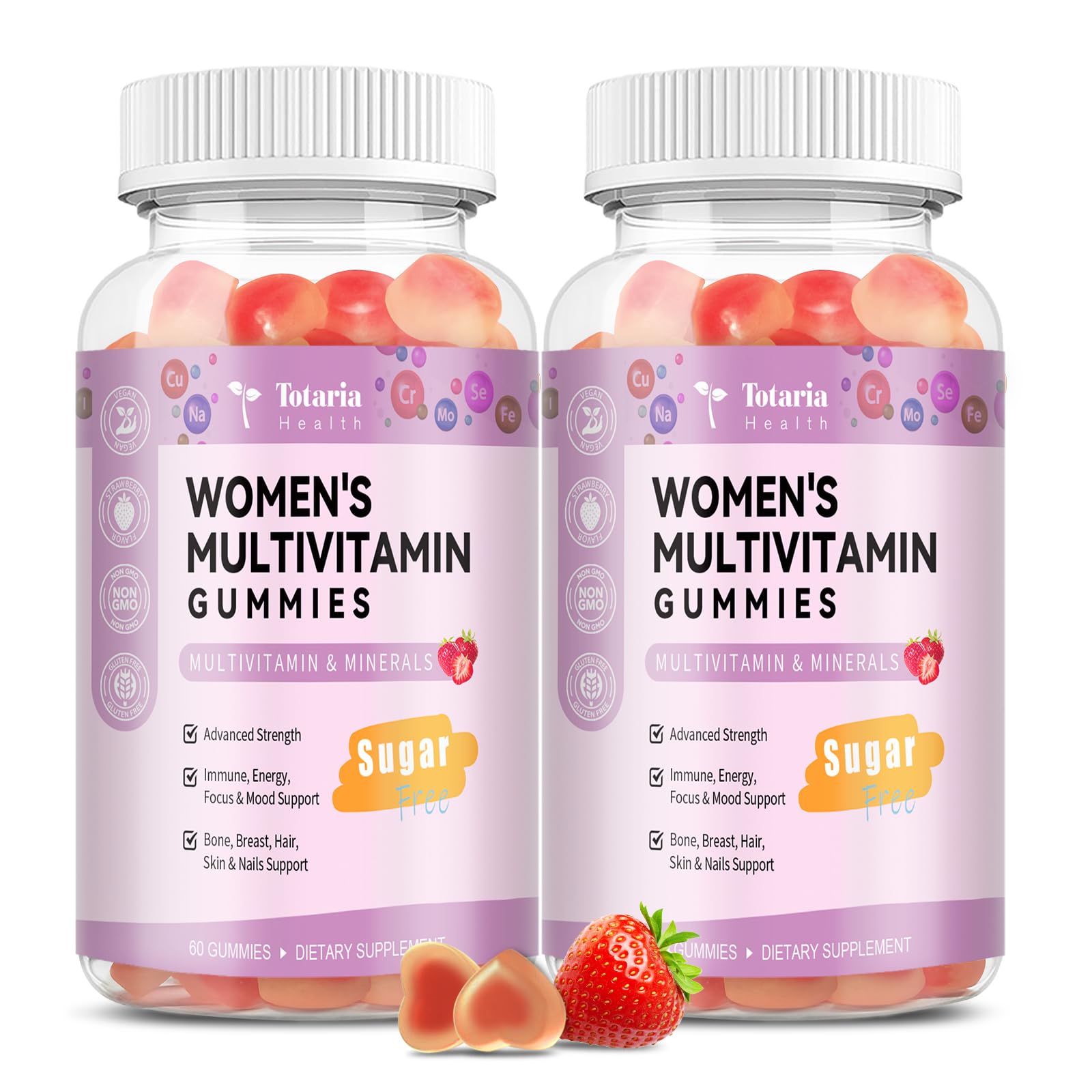 Totaria sugar-free multivitamin Gummies bottle for Women 14+