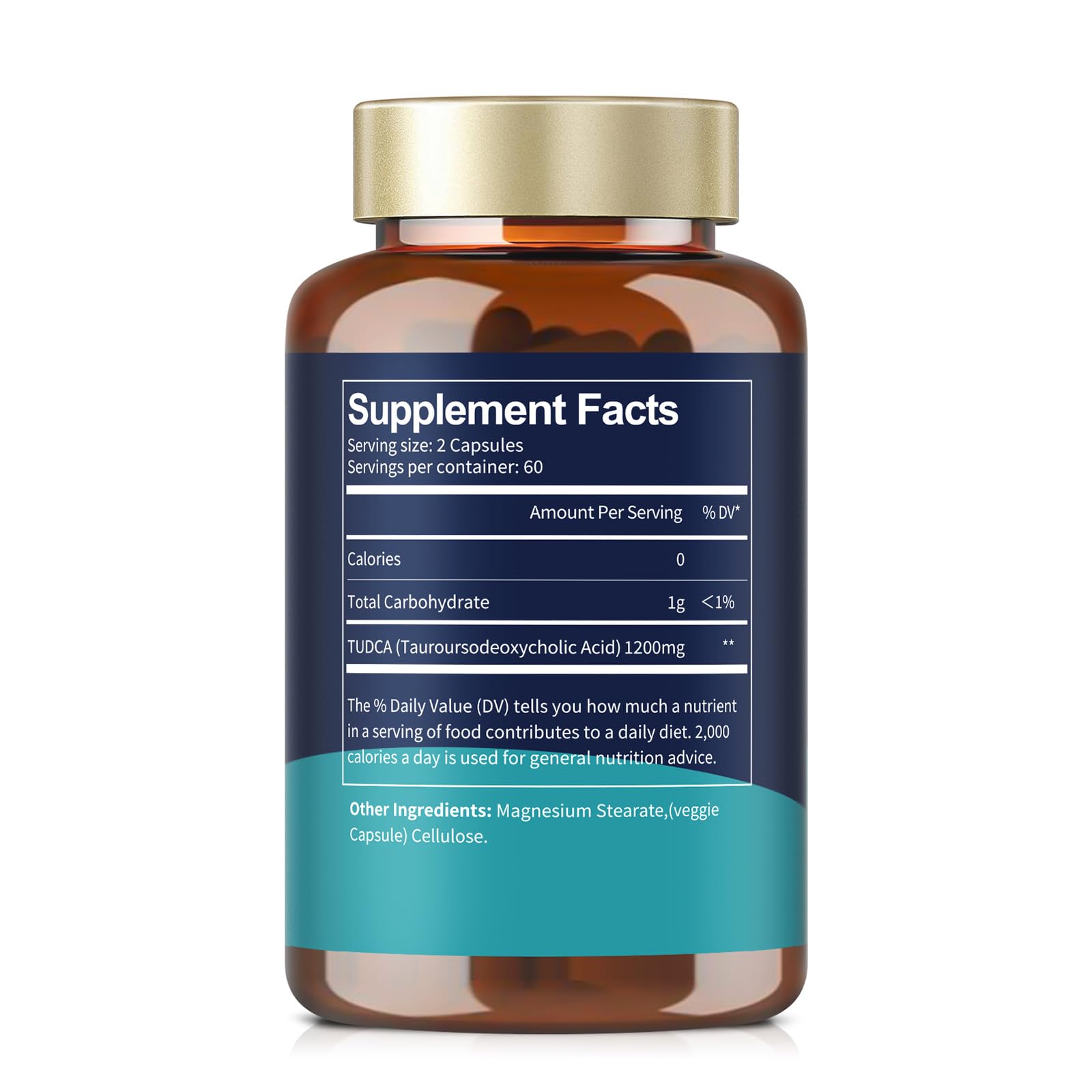 Ingredients list for Totaria TUDCA 1200mg