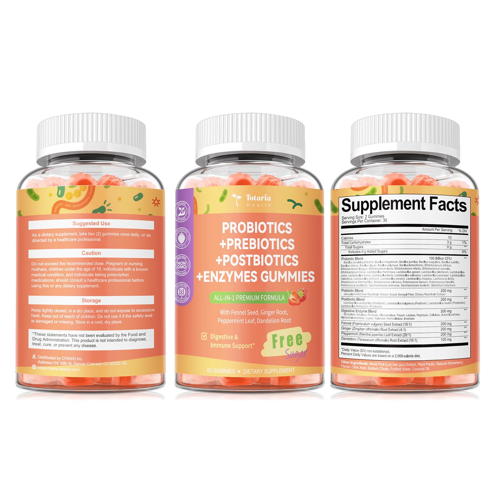 Gluten-free, vegan gummy manufactured in a cGMP-certified facility