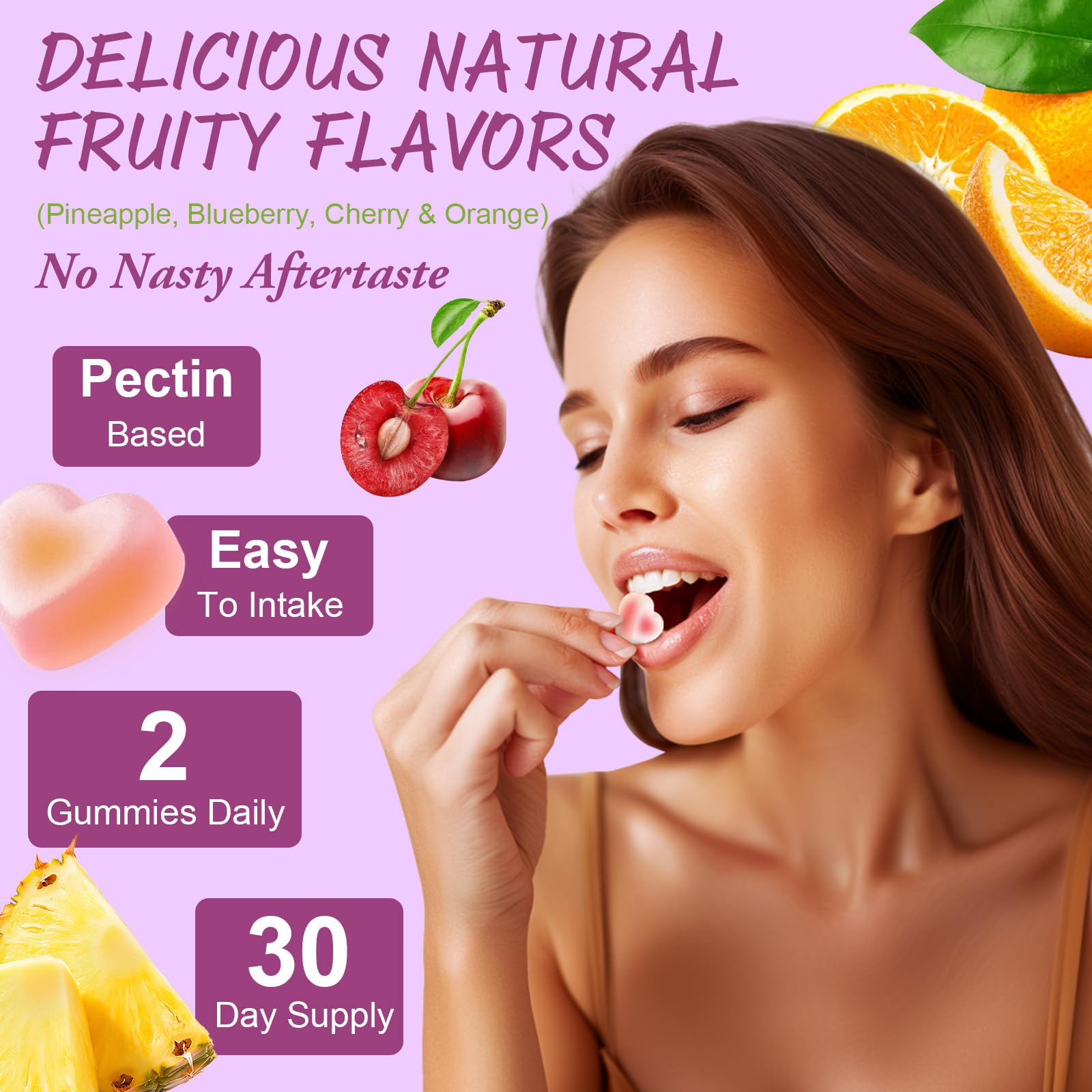 Vegan, non-GMO, sugar-free formula with monk fruit