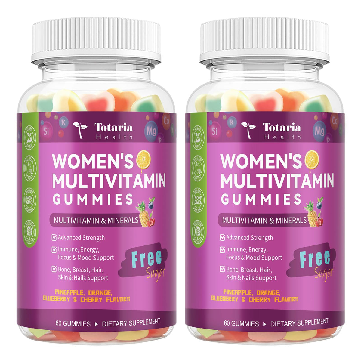 Totaria Sugar Free Women's Multivitamin Gummies with Iron – front view