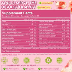 Two peach-flavored Totaria gummies close-up texture