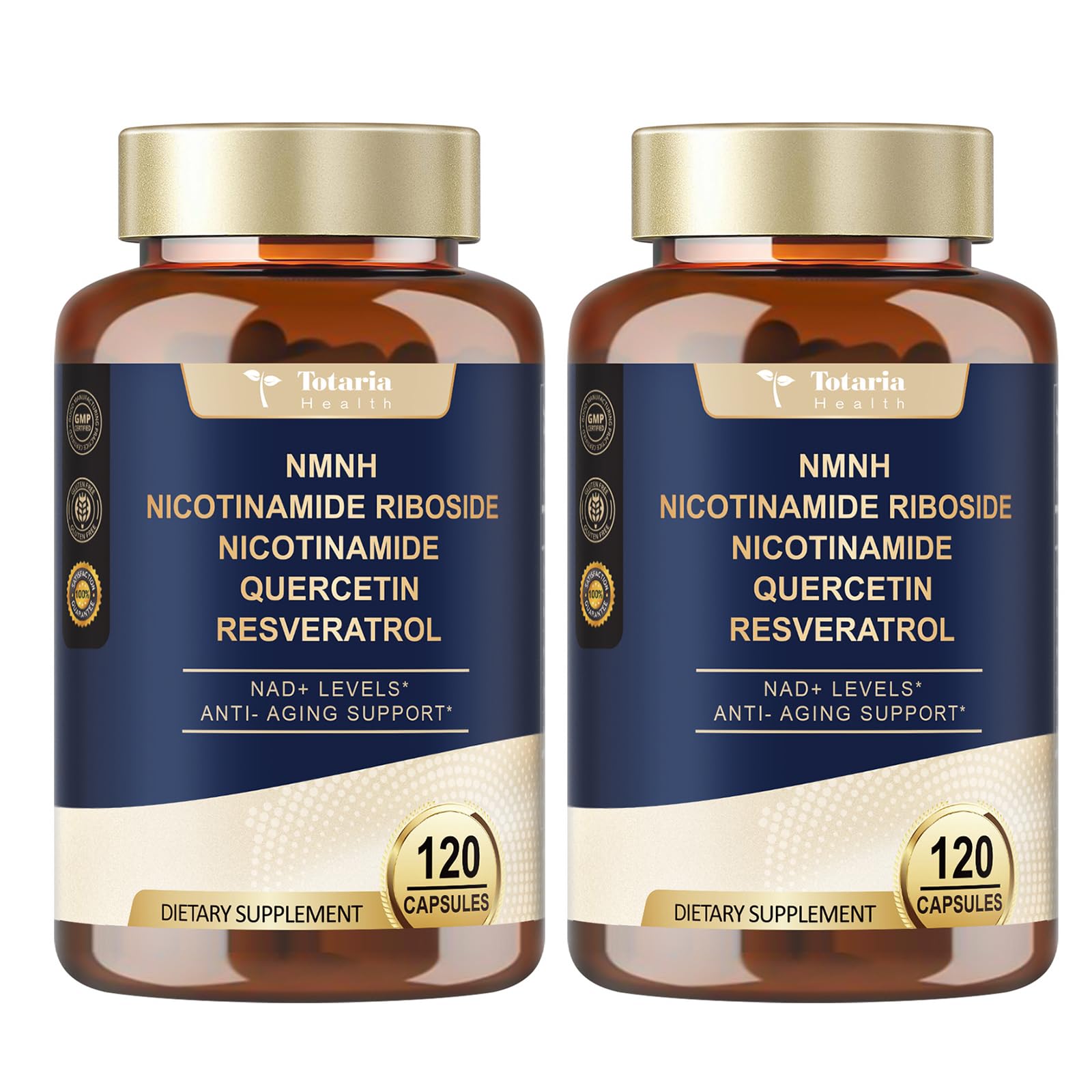 Totaria NMNH bottle with label on white background