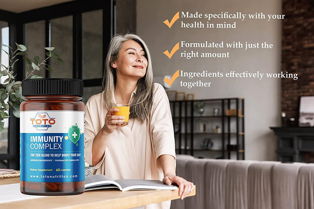 Close-up of key ingredients: Vitamin C, Vitamin D3 and Zinc