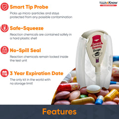 Safe, portable drug testing kit suitable for families