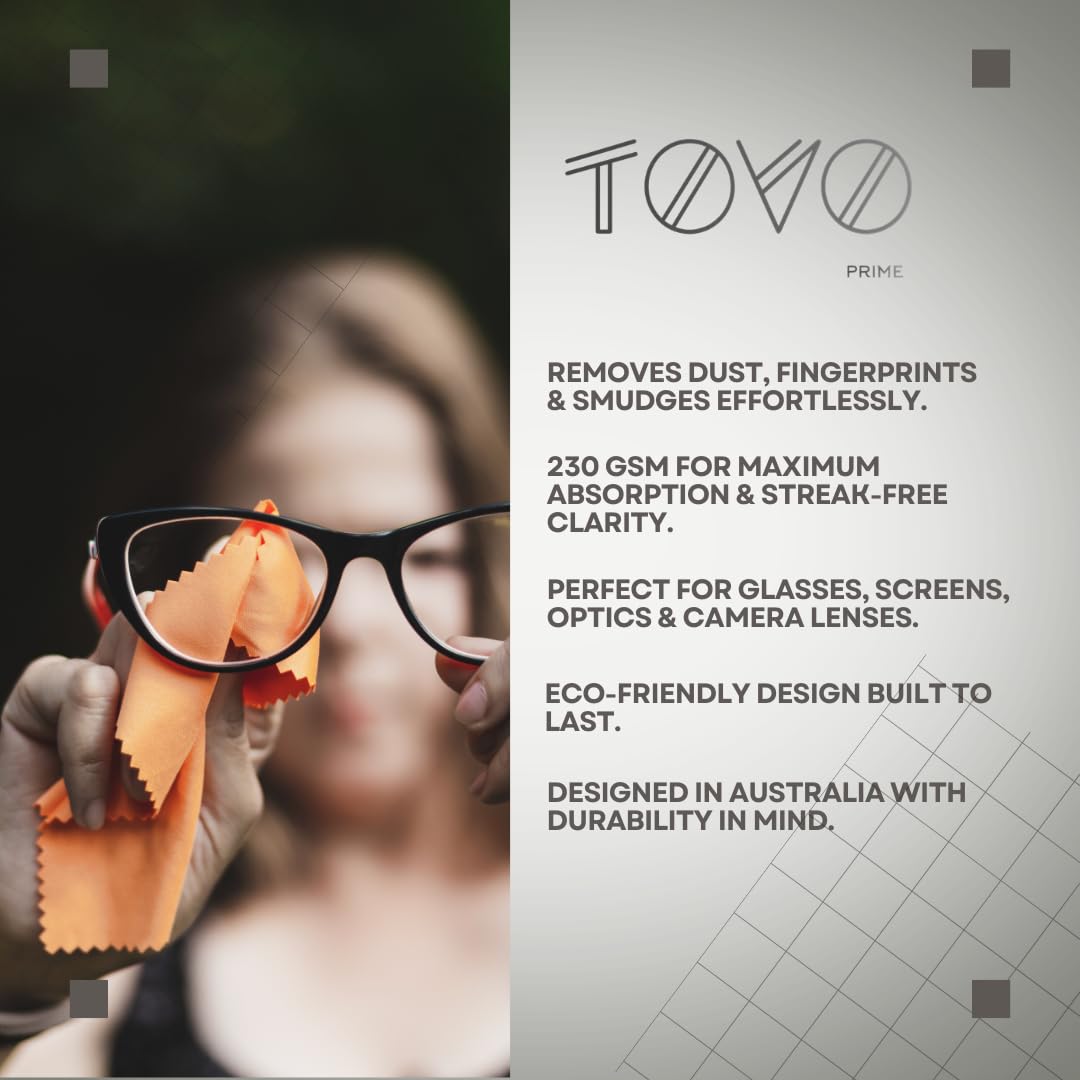 Six-pack packaging of TOVO PRIME microfiber cloths