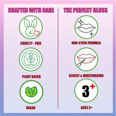 Townley Girl Care Bears lip gloss with plant-based, non-toxic formula for ages 3 and up