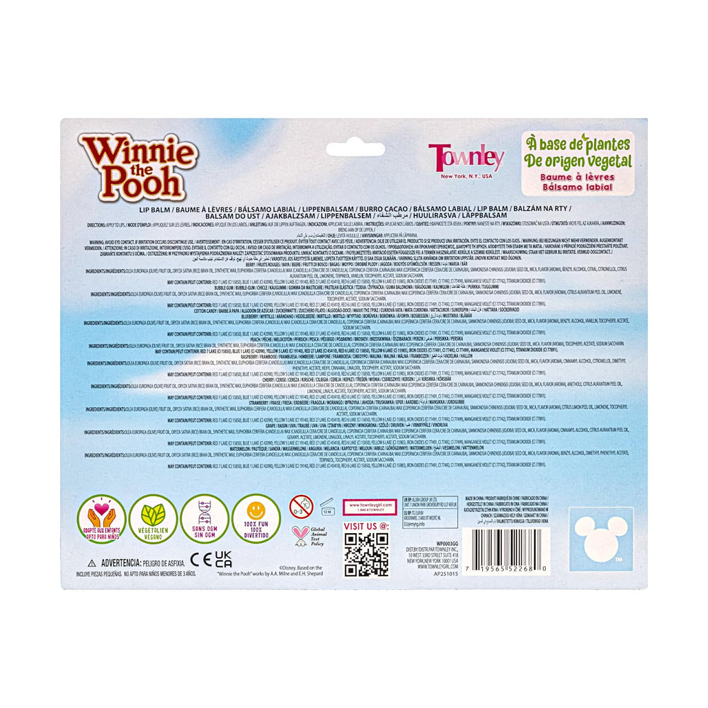 Townley Girl cotton-candy-flavor lip balm with 3D topper for playful shimmer