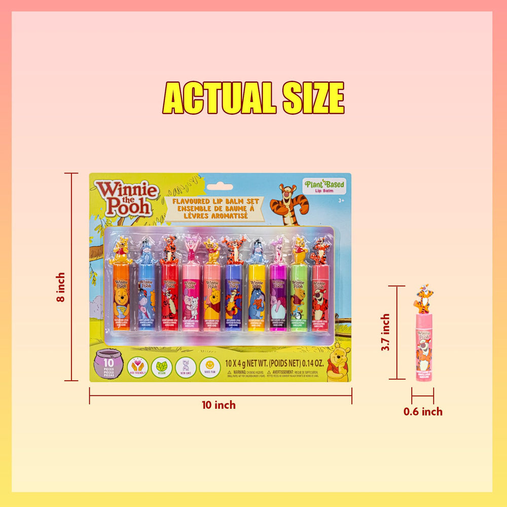 Townley Girl peach-flavor lip balm with 3D topper for fruity shine