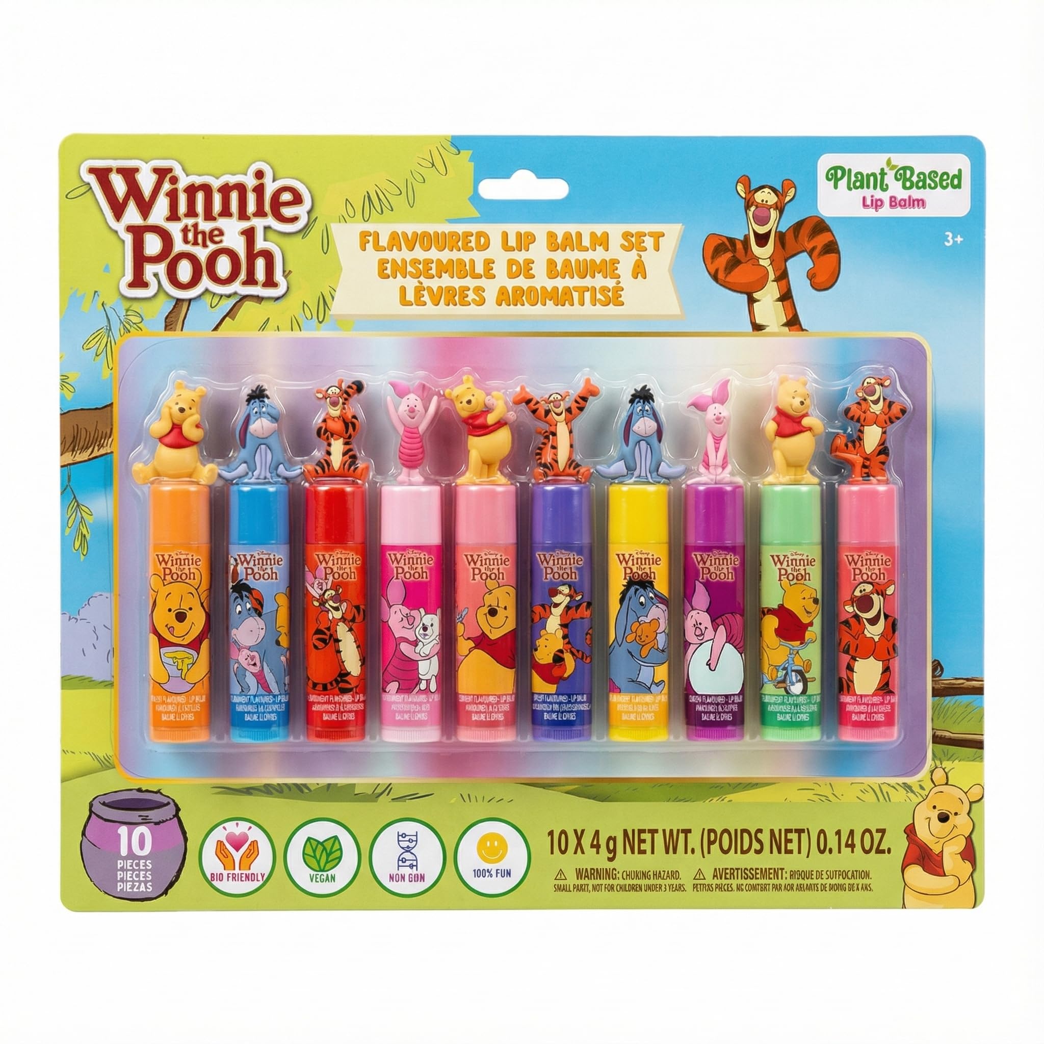 Townley Girl Winnie the Pooh lip balm with 3D topper for gentle hydration