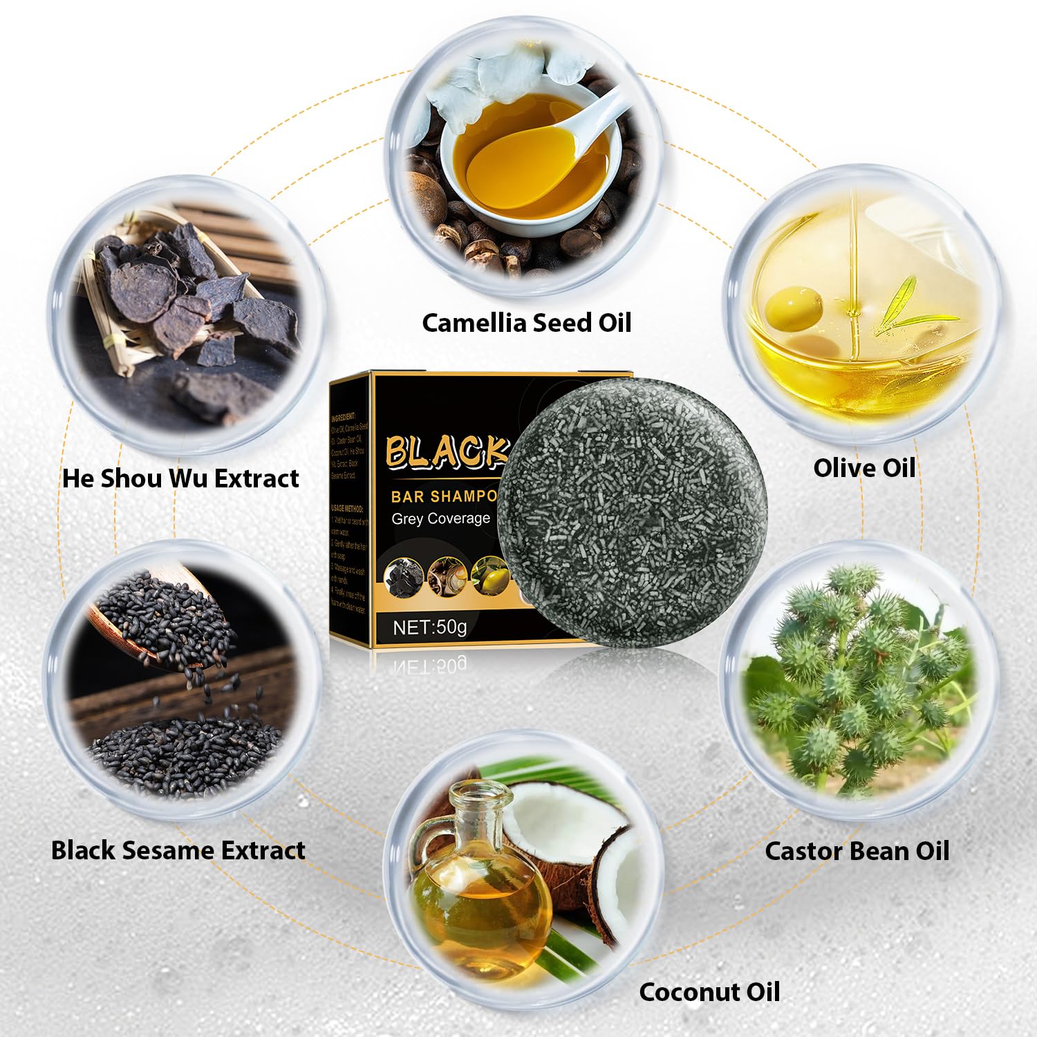 Bamboo charcoal detail in TPTAL Gray Reverse Bar for cleansing and oil control.