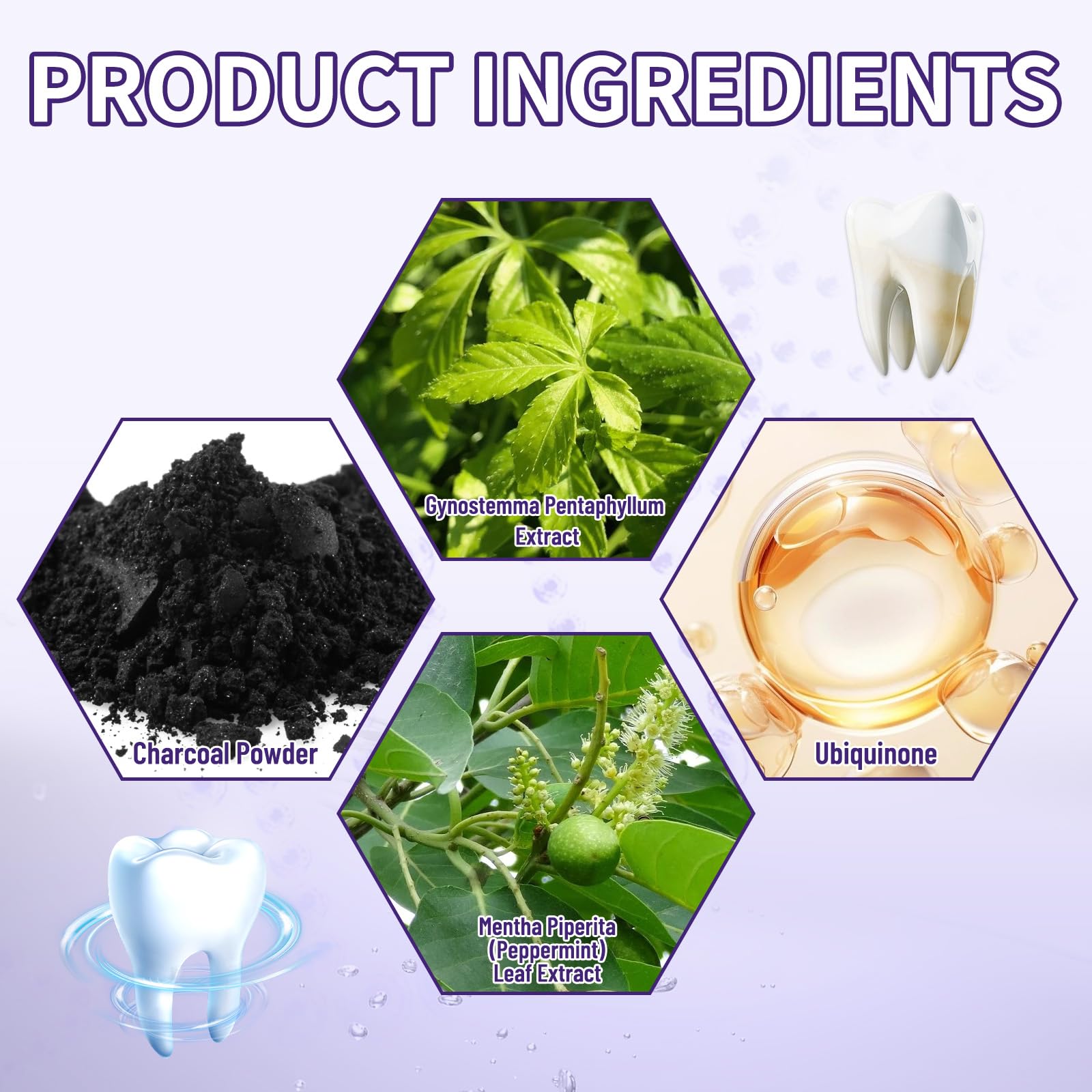 Fresh breath concept with mint and healthy gums