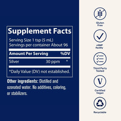 High-potency colloidal silver formula with 30 ppm