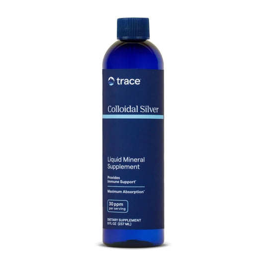 Trace Minerals Colloidal Silver bottle, 8 oz — front view
