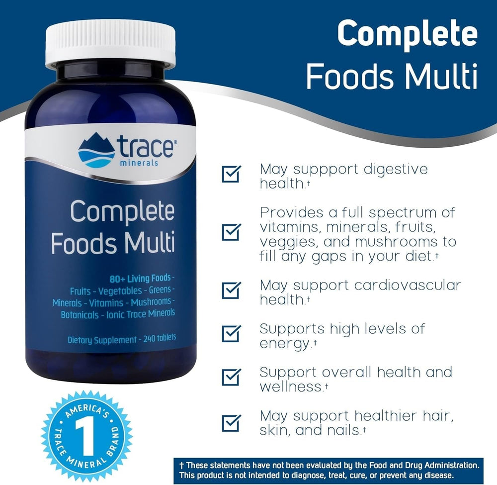 Graphic highlighting over 80 living foods and ConcenTrace trace minerals