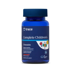 Trace Minerals Complete children's chewable multivitamin bottle with gluten-free label