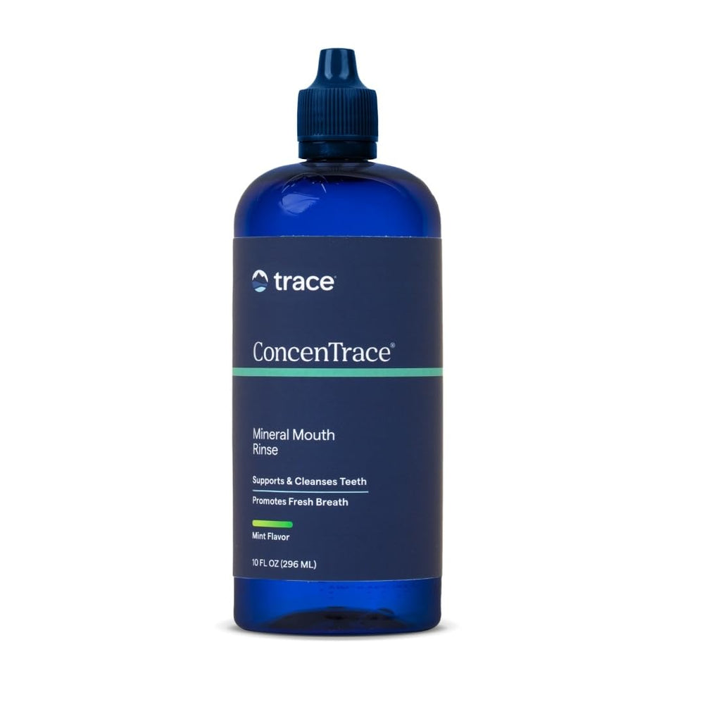 Trace Minerals ConcenTrace Mouth Rinse bottle on white background