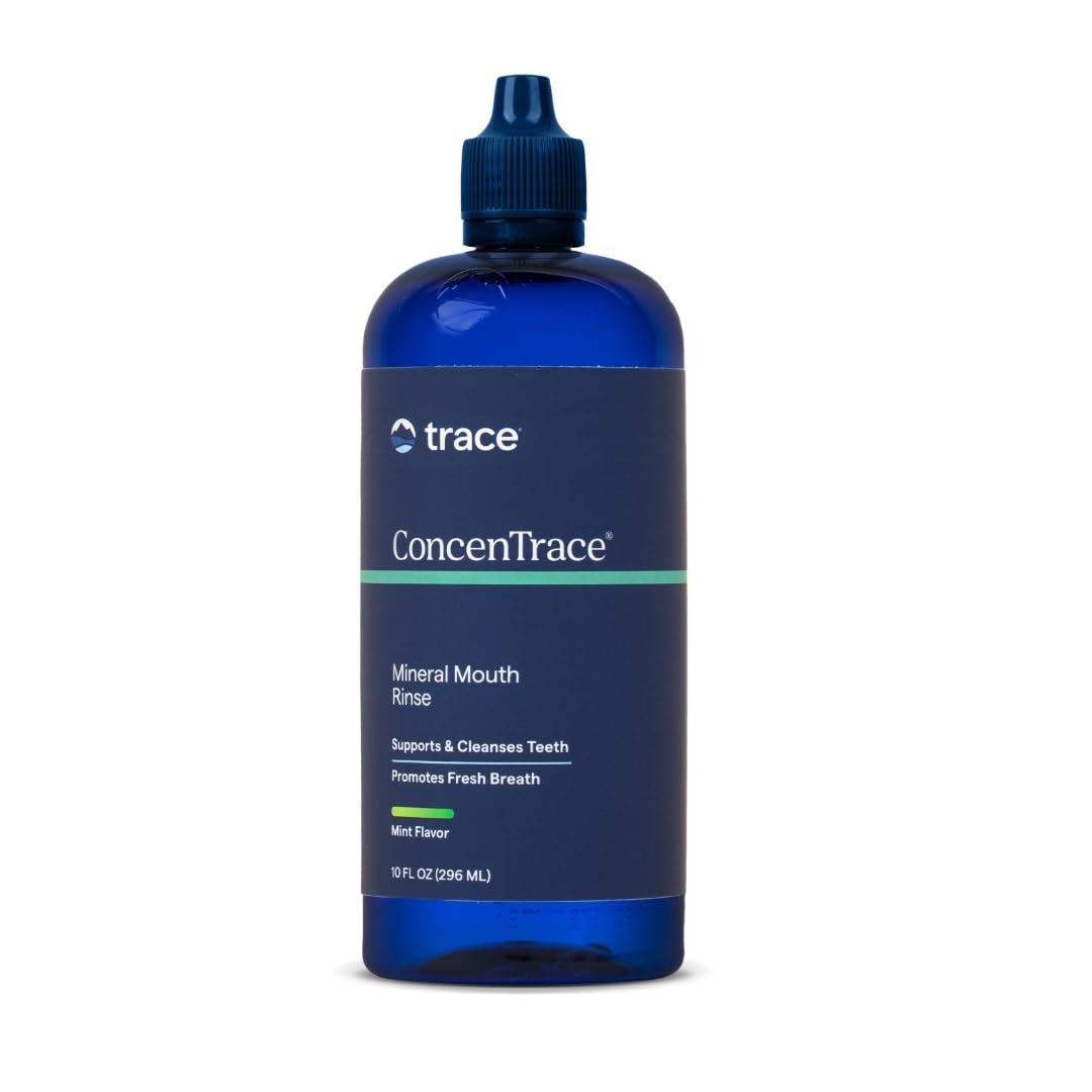 Trace Minerals ConcenTrace Mouth Rinse bottle on white background