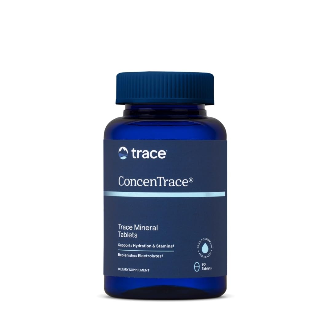 Front view of Trace Minerals ConcenTrace tablets bottle