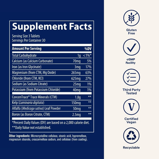 Close-up of ConcenTrace label on the bottle