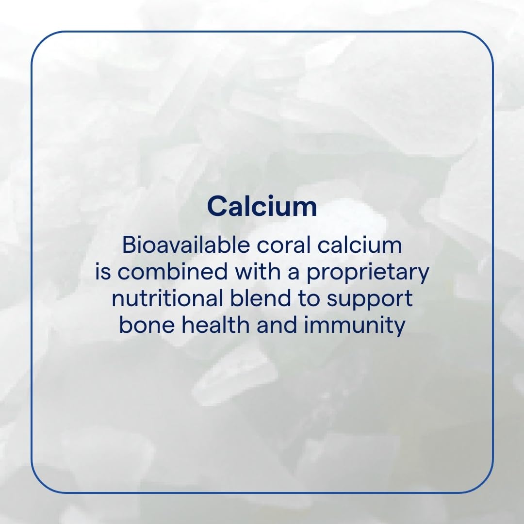 Close-up of coral calcium capsules