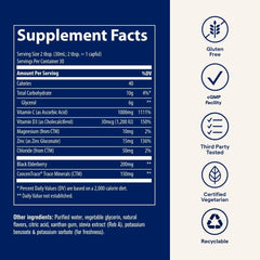 Elderberry and zinc ingredients in Trace Minerals Immunity Plus
