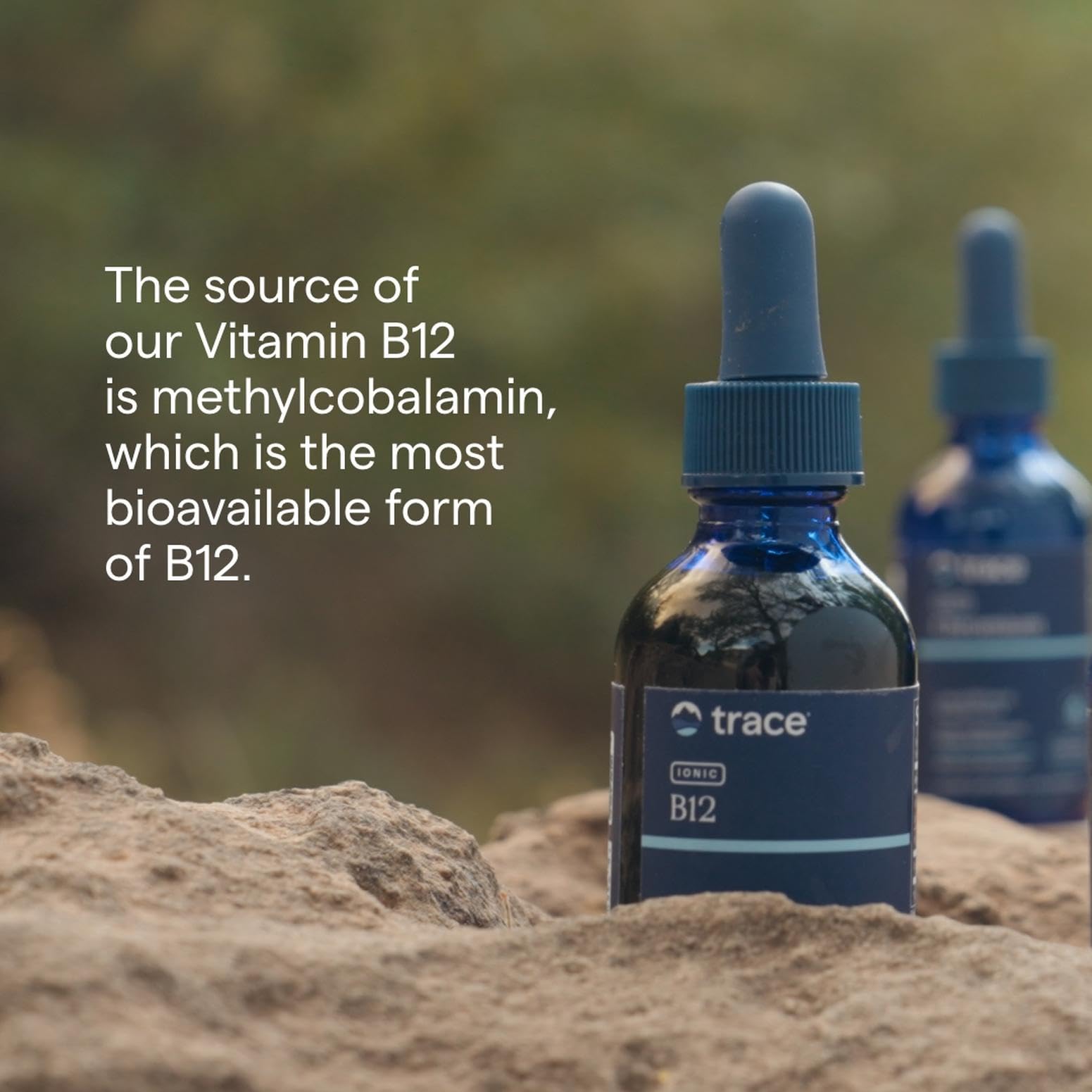 Label shows 1000 mcg Vitamin B12 and ionic trace minerals