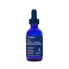 Bottle of Trace Minerals Ionic Biotin + Collagen