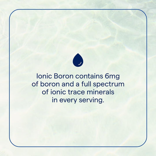 Close-up of Ionic Boron ingredients and minerals