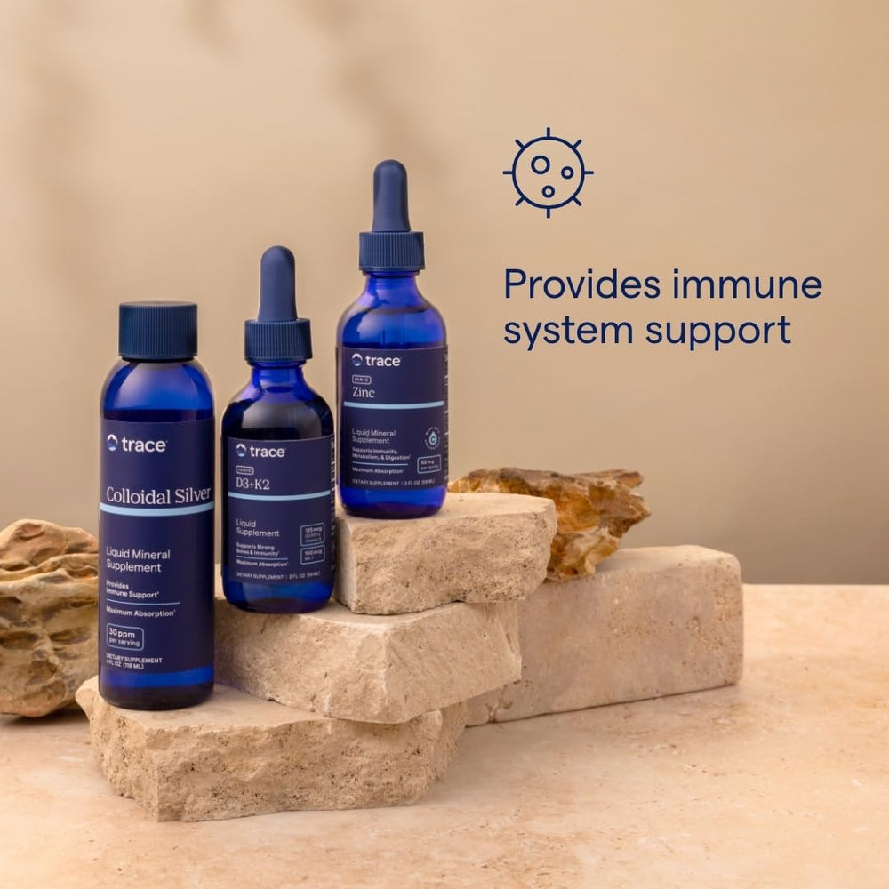 2 fl oz bottle of Trace Minerals Ionic Zinc for immune support