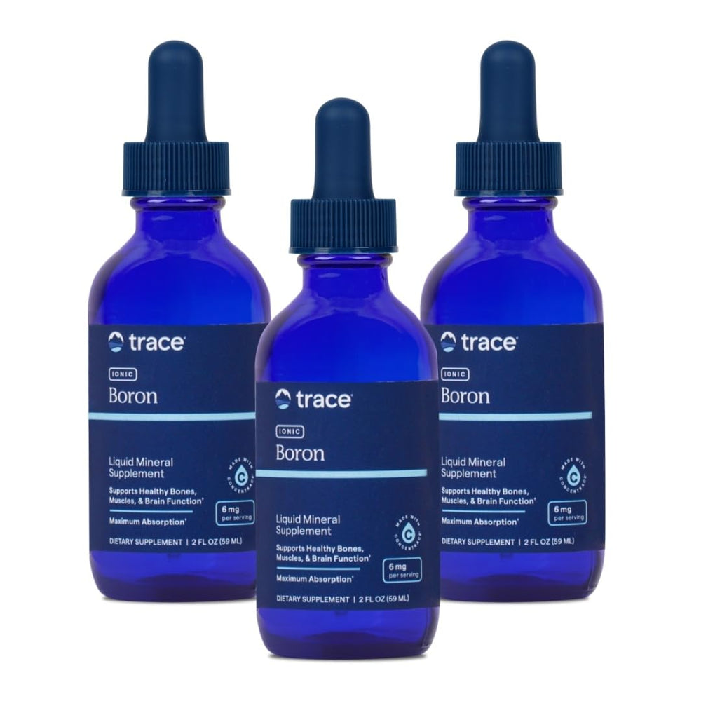 Trace Minerals Liquid Ionic Boron bottle with 6 mg boron