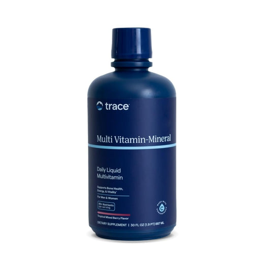 Bottle of Trace Minerals Liquid Multi Vitamin-Mineral Berry flavor