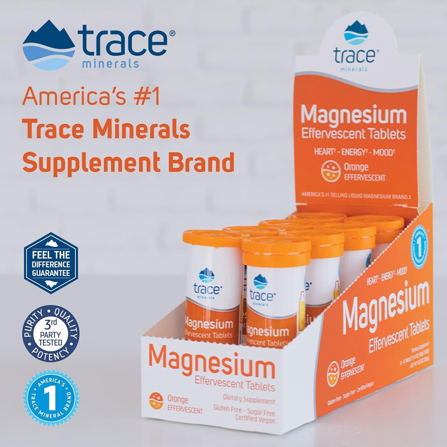 Nutrition facts panel and third-party tested seal